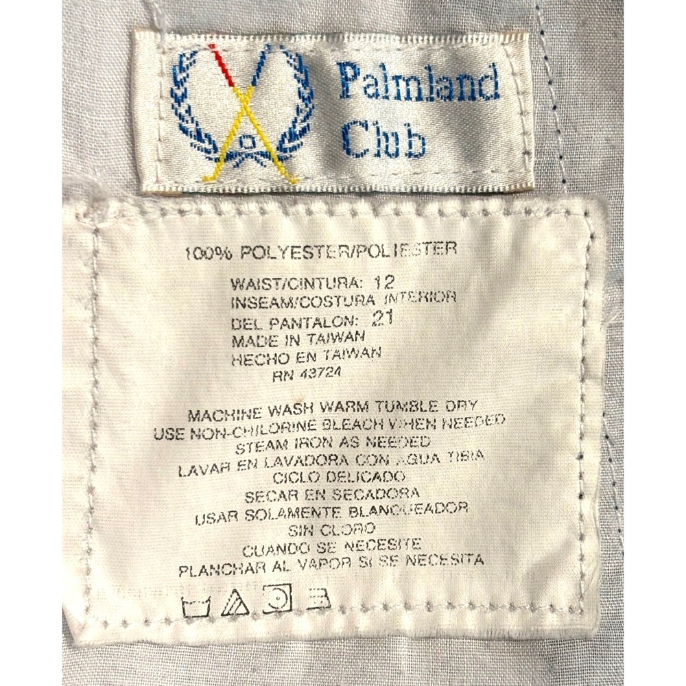 Palmland Club Womens‎ Navy Blue Pleated Cropped Trousers Pants Size 12 Vintage - Picture 5 of 5